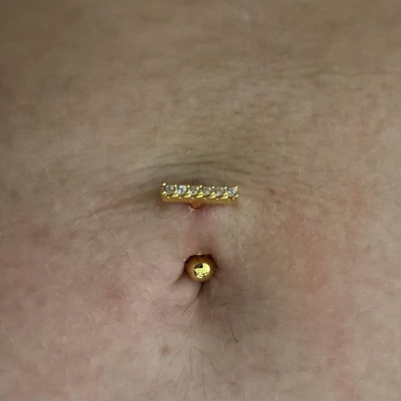 QWALIT Belly Button Rings 14G Surgical Steel Belly Rings CZ Opal Navel Piercing Jewelry for Women Girls 3/8" 10mm Silver Rose Gold - Image 5